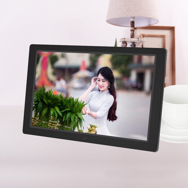 Birdeem Digital Photo Frame, 12-Inch Hd Digital Photo Frame Electronic Photo Album Calendar Clock Pictures Video Music Loop Playback Support Connected To the Computer Headphones Speakers