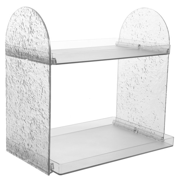 Organizador de maquillaje de 2 niveles para el cuidado de la piel, estante de cosméticos de escritorio, organizador de mostrador de baño