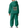 thumbnail image 5 of Girls Pants Sets Bow Print Design Pullover Hoodie Jogger Outfits Clothes, 5 of 7