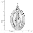 thumbnail image 3 of Auriga 925 Sterling Silver Rh-Plt Polished Solid Miraculous Medal Pendant (L-38.45 mm, W-20.15 mm), 3 of 5