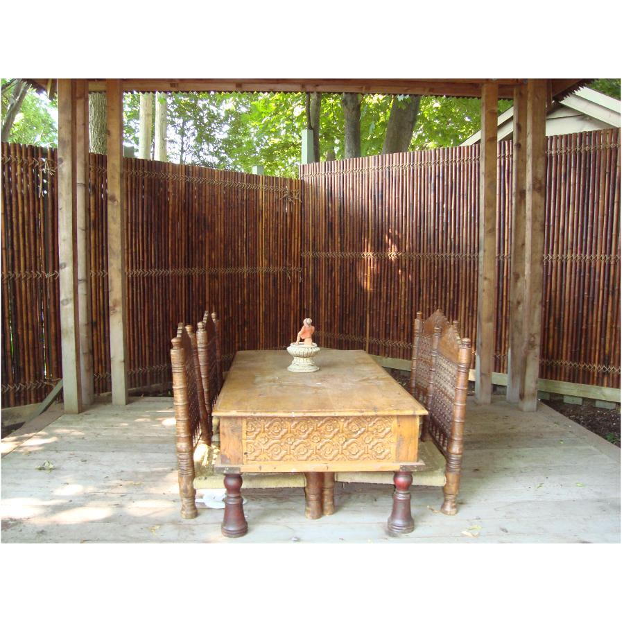 6 X 8 Smoked Kokomo Bamboo Fence Walmart Canada