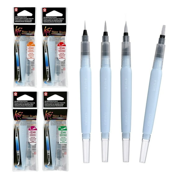 Sakura Koi Water Brush - Brush for Watercolor - 9 ml Tank - 4 Assorted Brush Tips