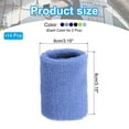thumbnail image 2 of Uxcell Wrist Sweatbands Sports Wrist Bands for Men & Women Athletic Absorbent Light Blue/Blue/Lake Blue/Dark Blue/Navy Blue/Green, 2 of 6