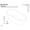 thumbnail image 5 of Kingston Brass VRTRS723223 72-Inch Solid Surface Oval Double Slipper Freestanding Tub with Drain in Matte White, 5 of 7