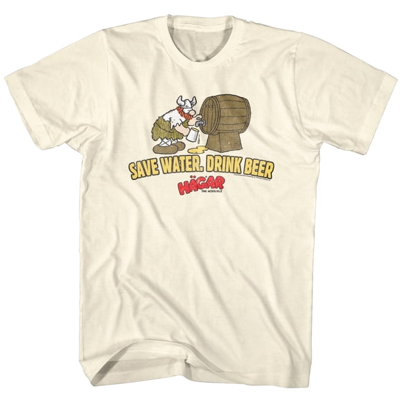 Hagar The Horrible Save Water. Drink Beer Natural T-Shirt