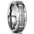 thumbnail image 1 of Anillo de acero inoxidable negro de Color plateado para hombre a la moda, anillo multifacético con ranura para hombre y mujer, anillo de compromiso, regalos de aniversario Dengxun unisex, 1 of 2
