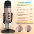 thumbnail image 3 of Micrófono USB ZealSound serie K66 para ordenador PC Mac PS4 y 5, 3 of 7