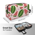 thumbnail image 4 of Goofa Watermelon Printed Toiletry Bag with Handle,Large Capacity Travel Makeup Cosmetic Bag for Women, Carry on Airport Airline Compliant Bag, 4 of 9