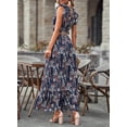 thumbnail image 7 of Asyoly Womens Dresses Summer Shirt Ruffle Sleeve Crop Tops Elastic Waist Chiffon Flowy Maxi Dresses Two Piece Sets, 7 of 7