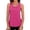 Hot Pink #41, variant on Tank Tops for Women Pure Cotton Scoop Neck Wide Strap Basic Top Vacation Dressy Casual Summer Shirt Gray S