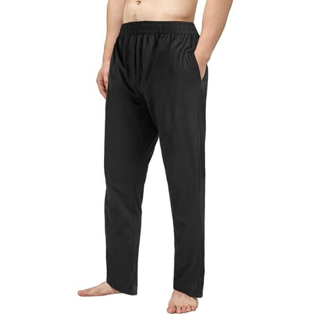 LELINTA Men's Knit Pajama Pants Bamboo Cotton Lounge Sleep Bottoms Soft ...