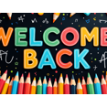 thumbnail image 4 of Space Theme Welcome Back Banner School Backpack and Planets Colorful Backdrop Classroom Decorations Outer Space Party Supplies Photography Props, 4 of 4