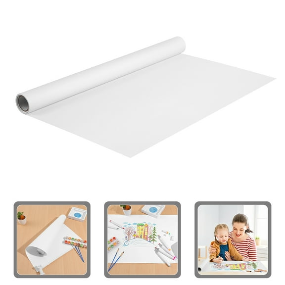 ibasenice Roll of White Drawing Paper for Painting and Sketching with Smooth Surface
