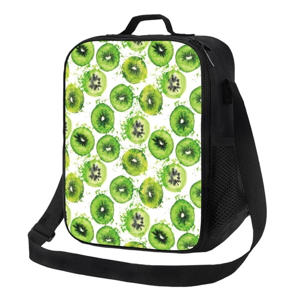 Disketp Green Kiwi Bolsa Térmica Estampada para Almuerzo, Lonchera para Hombres y Mujeres Adultos