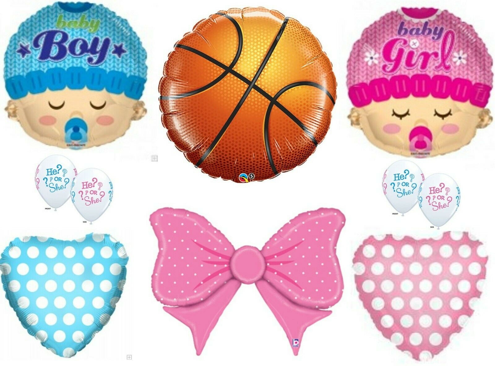 Decorations Boy or Girl Gender Reveal Party Supplies with Pink and Blue Bal...