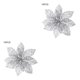 thumbnail image 1 of Wosthever 10 Uds árbol de Navidad flor colgante decoración de Navidad flor Artificial hueca ornamento de vacaciones plata 2piezas Wosthever CBP144829, 1 of 1