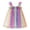 Hot Pink, variant on WhouRiu Little Girls Dress Star Sequin Sleeveless Rainbow Mesh Dresses Summer Beach Party Princess Dress