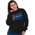 thumbnail image 4 of DR Dominican Republic Demand Respect Unisex Plus Fleece Graphic Sweatshirt Brisco Brands 5X, 4 of 5