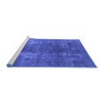 thumbnail image 2 of Ahgly Company Machine Washable Indoor Square Oriental Blue Industrial Area Rugs, 6' Square, 2 of 4