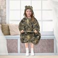 thumbnail image 7 of FORMRS Wearable Blanket Hoodie with Sleeves for Kids Cozy Flannel Sweatshirt, Golden Elegance, 7 of 7