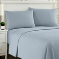 thumbnail image 2 of Sweet Home Collection California King Sheet Sets, Classic 1800 Series Deep Pocket 4 Piece, Luxury Soft Microfiber Bed Sheet Sets, Misty Blue, 2 of 6