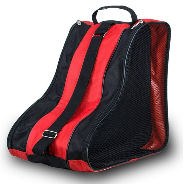 Kids Roller Skate Bag Children Ice Skate Bag Triangle Inline Skate Bag Oxford Cloth Skate Shoes Carry Case Waterproof Skate Tote with Adjustable Shoulder Strap