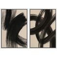 thumbnail image 6 of Framed Canvas Print Abstract Neutral Wall Art Set of 2 Modern Decorative for Living Room Bedroom - 24"x36"x2 WHITE, 6 of 8