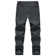 thumbnail image 4 of Zehisen Men's Winter Fleece Lined Hiking Pants With Zip Pockets Waterproof Quick-Dry Travel Fishing Work Outdoor Pants Upgraded Charcoal Gray 32, 4 of 7