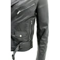 thumbnail image 5 of Men's Black Brando Leather Biker Jacket Abc, 5 of 5