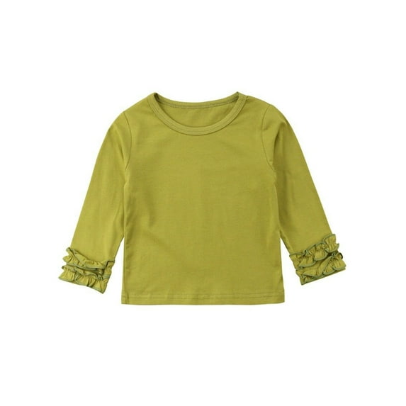 Dewadbow Toddler Kids Baby Girl Fashion Long Sleeve Tops Clothes T-shirt Tee Tops