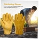 thumbnail image 5 of Guantes de trabajo de cuero Flex Grip Tough Cowhide Gardening Glove para cortar madera/construcción/conducción/jardín para hombres y mujeres 1 par, 5 of 5