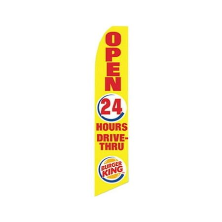 NeoPlex Burger King Open 24 Hr Swooper Flag