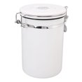 thumbnail image 4 of Stainless Steel Coffee Canister with Spoon - Airtight Food Storage Container for Beans, Tea, Nuts (White, 1.8L), 4 of 11