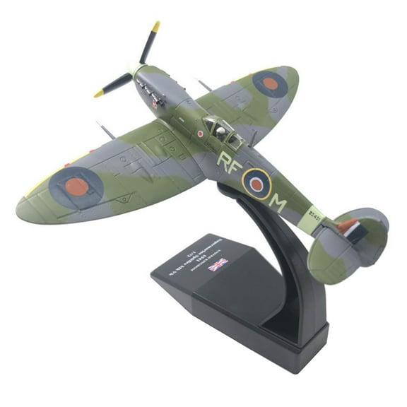 Collector WWII British Spitfire Fighter Diecast Model Airplane for Showcase & Home Decor