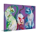 thumbnail image 3 of "Trois Chats" Painting Print on Wrapped Canvas, 3 of 5