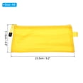 thumbnail image 2 of Uxcell Zipper Pouch, A6 Nylon Mesh Liner Pencil Case Zipper Cosmetic Bags for Office, Yellow 5 Pack, 2 of 6