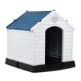 thumbnail image 1 of Casa para Perros Costway Impermeable y Ventilada Blanco y Azul 70 x 65 x 71,5 cm, 1 of 10