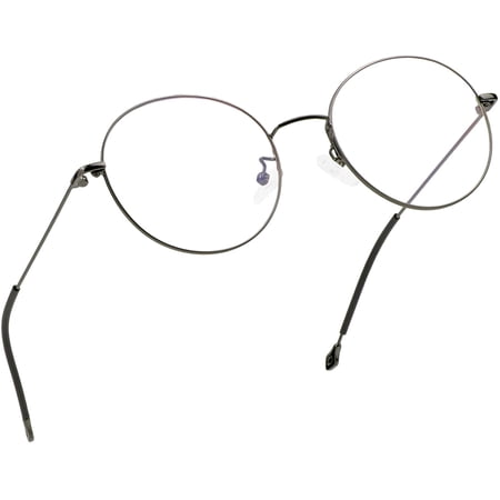 LifeArt Blue Light Blocking Glasses, Anti Eyestrain, Computer Reading Glasses, Gaming Glasses, TV Glasses for Women Men, Stylish Unisex Alloy Round Frame (Gray Steel, +3.00 Magnification)