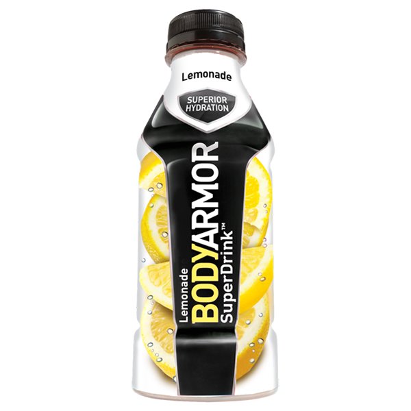 Body Armor Lemonade Sports Drink 16 oz Plastic Bottles Pack of 12