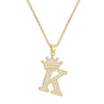 thumbnail image 1 of Qarigey InitialNecklacePendantEnglish Letter A to Z Modern Crystal Birthday Valentine'sDay Jewellery Chain Charm Ropa, zapatos y accesorios Miscelánea k 1, 1 of 6