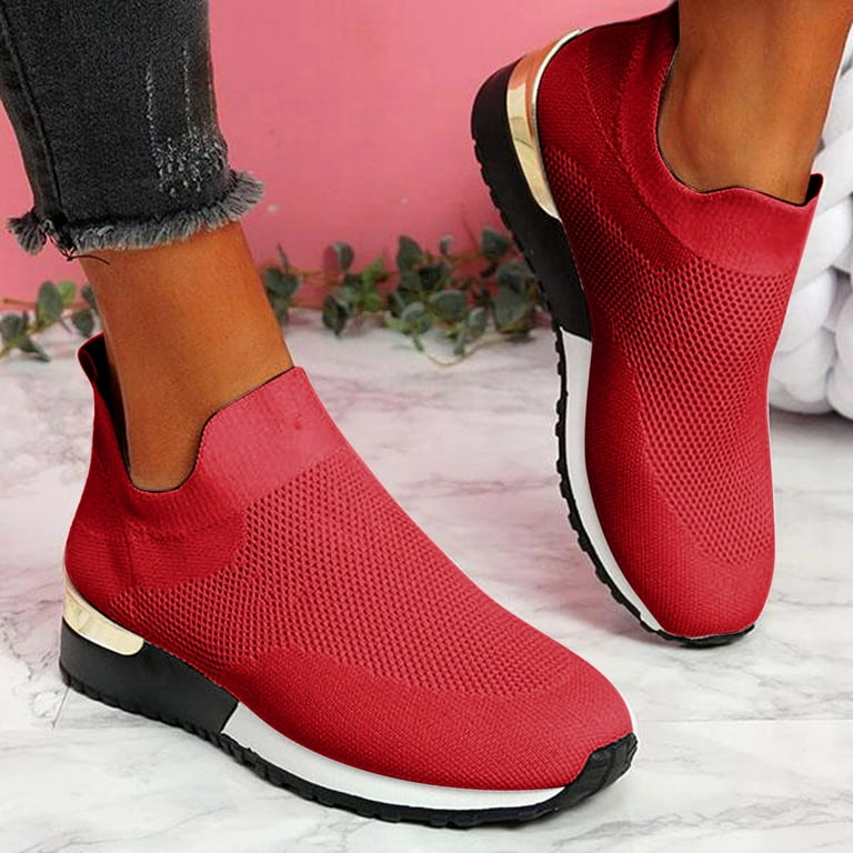 Non-slip Breathable Women's Fashion Sneakers Running Walking Tennis Shoes  Gym