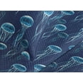 thumbnail image 3 of Ambesonne Marine Quilted Coverlet 3 Pcs, Pattern Nautical Jellyfish, Queen Size, Sea Blue Indigo, 3 of 4