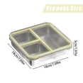 thumbnail image 3 of Three Compartment 304 Stainless Steel Airtight Lunch Box, Microwave Safe Portable Compartmentalized Bento Box for Work, Keeps Food Fresh, 3 of 7