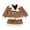 Khaki, variant on Odeerbi 1-11 Years Toddler Girls Outfits Long Sleeve Notched Lapel Leather Jacket with Leather Skirt Two-piece Set Solid Color Winter Jacket Toddler Girls Clothes
