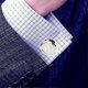 thumbnail image 2 of Mens Classic Stainless Steel Initial Cufflinks 26 Alphabet Initial Letter Cufflinks Business Wedding Shirts A-Z, 2 of 4