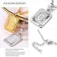 thumbnail image 4 of FOCALOOK Initial Pendant Necklace for Women Men Silver Dog Tag Letter C Capital Alphabet Necklace Boyfriend Father Husband Son Birthday Christmas Jewelry Gift, 4 of 8