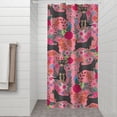 thumbnail image 2 of Chihuahua and Flower Florals Shower Curtain 36"x72" ,Bathroom Decorative Shower Curtains Set with 12 Hooks,Modern Waterproof Washable Shower Curtain, 2 of 6