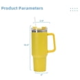thumbnail image 2 of 40 oz Tumbler with Handle and Straw, Travel Mug for Car, Stainless Steel Tumblers Reusable Vacuum Quencher Tumbler for adults, 2 of 7