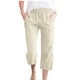thumbnail image 1 of Pantalones Sueltos Capri para las Mujeres Casual Color Sólido Elástico Suelto Capris con Bolsillo, Pantalones de Poliéster Spandex, Lavado a Mano Casa Al Aire Libre, 1 of 6