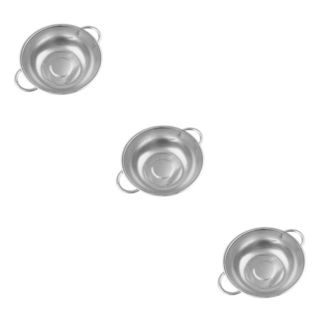 mmirethe Stainless Steel Sink Dish Drying Rack Organizer Drain Sink Plastic Basket Silver 8.86 Inch 3Set